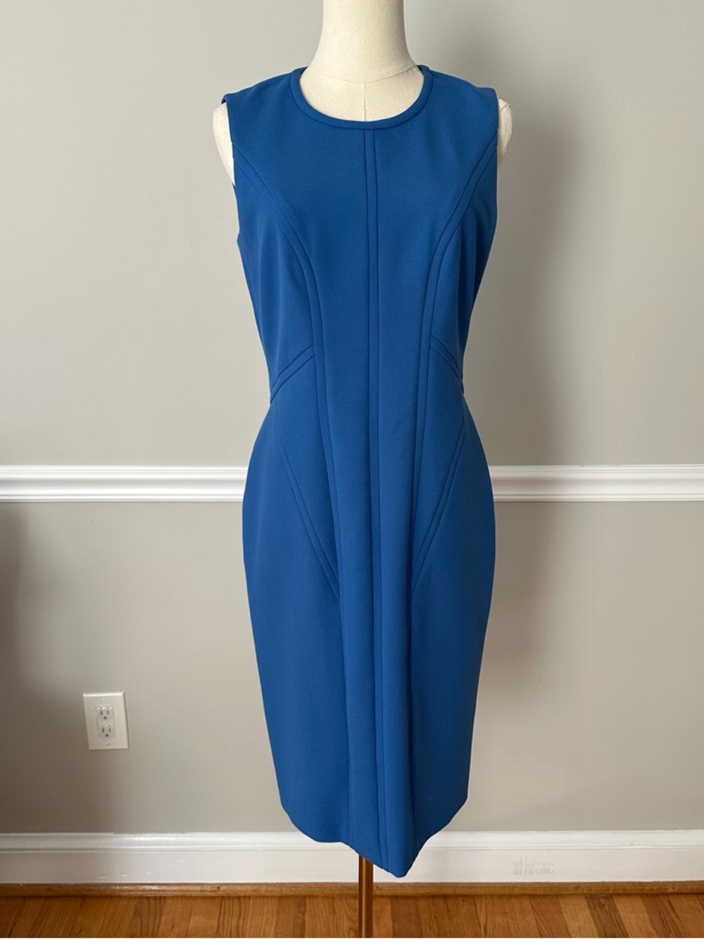 Boss Sleeveless Royal Blue Sheath Dress